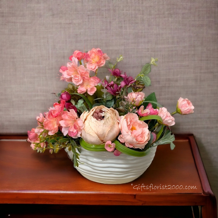 Cherry Blossom & Peony-Silk Flowers Arrangement 36