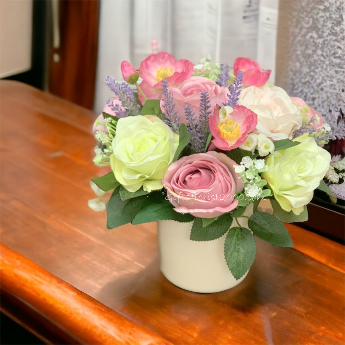 A Sweet Centerpiece-Silk Flowers Arrangement 4