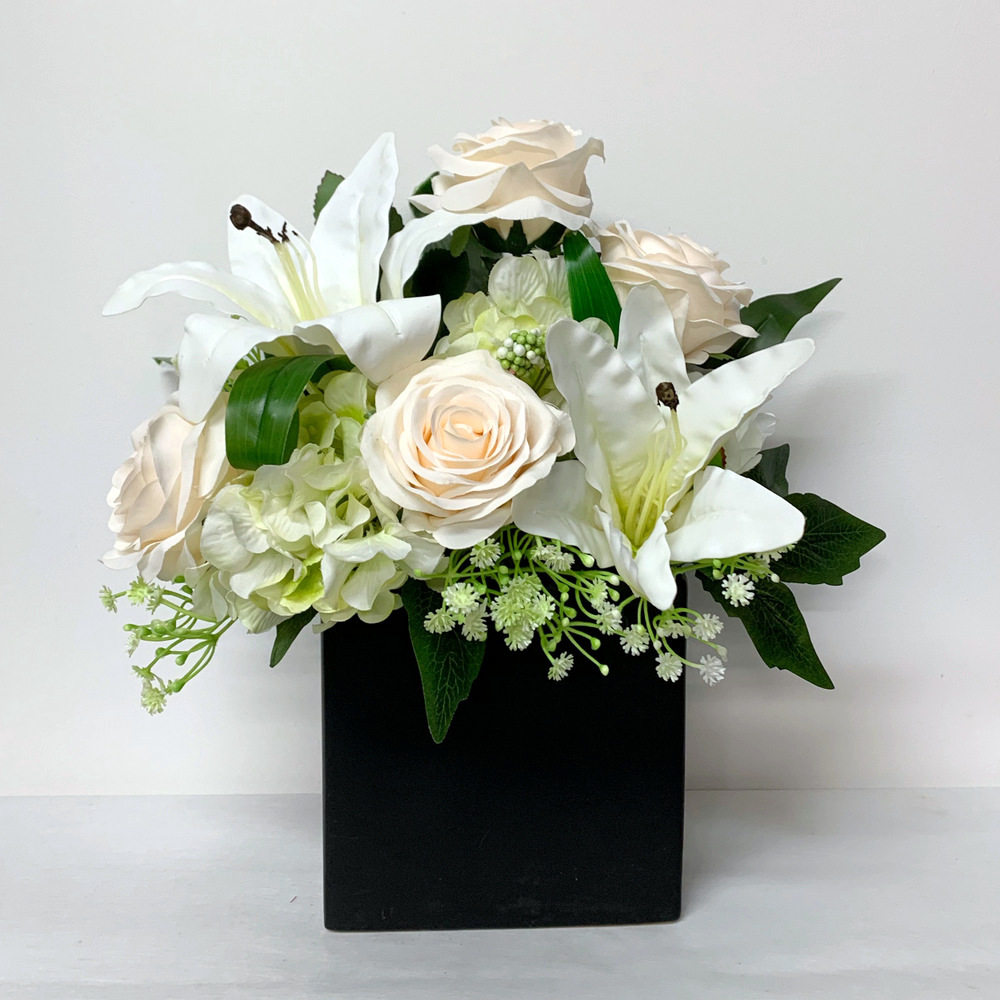 Classic Roses & Lily-Silk Flowers Arrangement 62