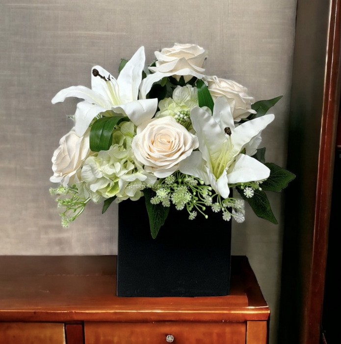 Classic Roses & Lily-Silk Flowers Arrangement 62