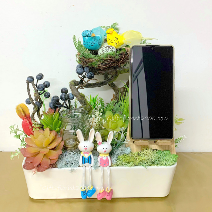 Desk Organizer-Silk Flowers Arrangement 67