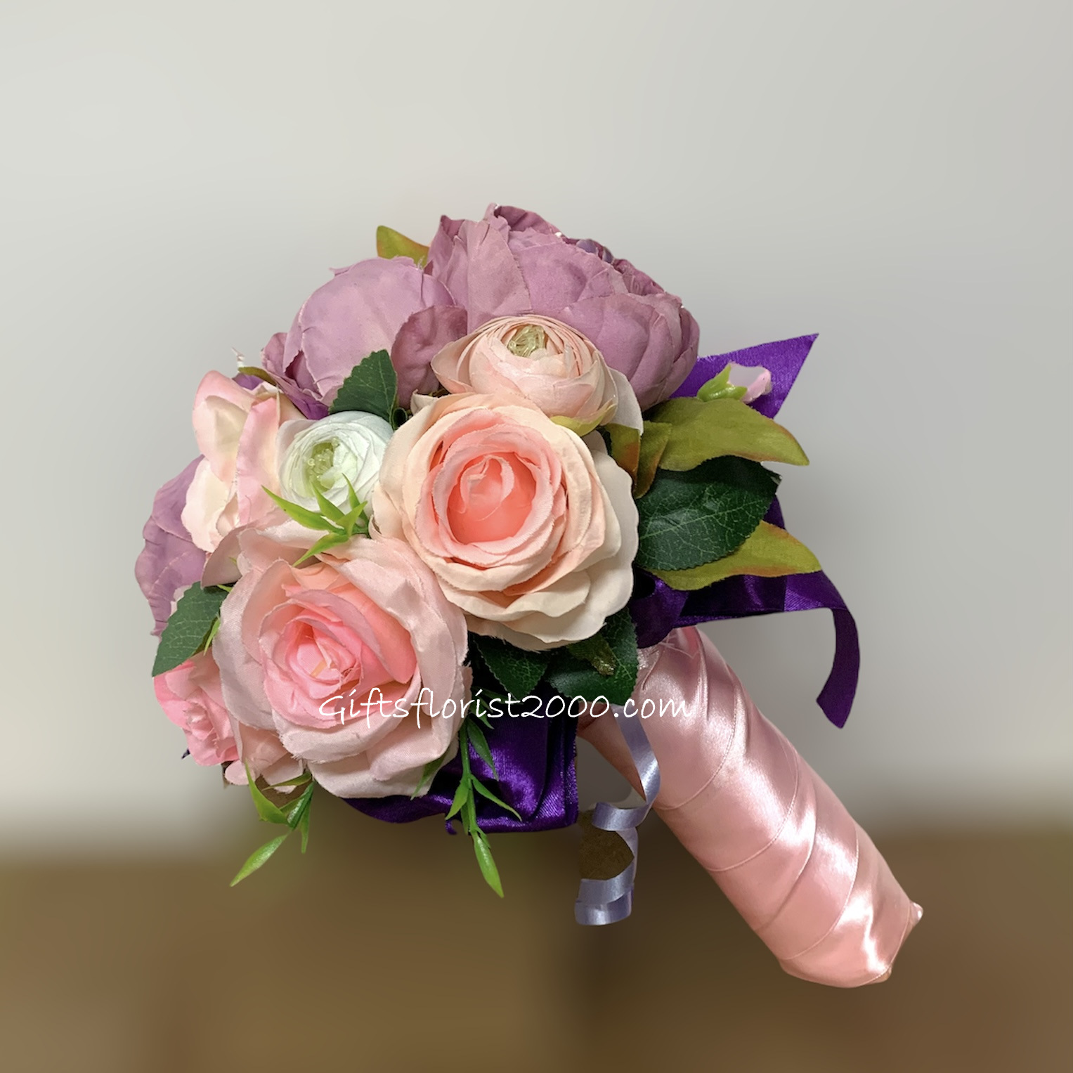 Pink Theme-Silk Flowers Bouquet Peony 4