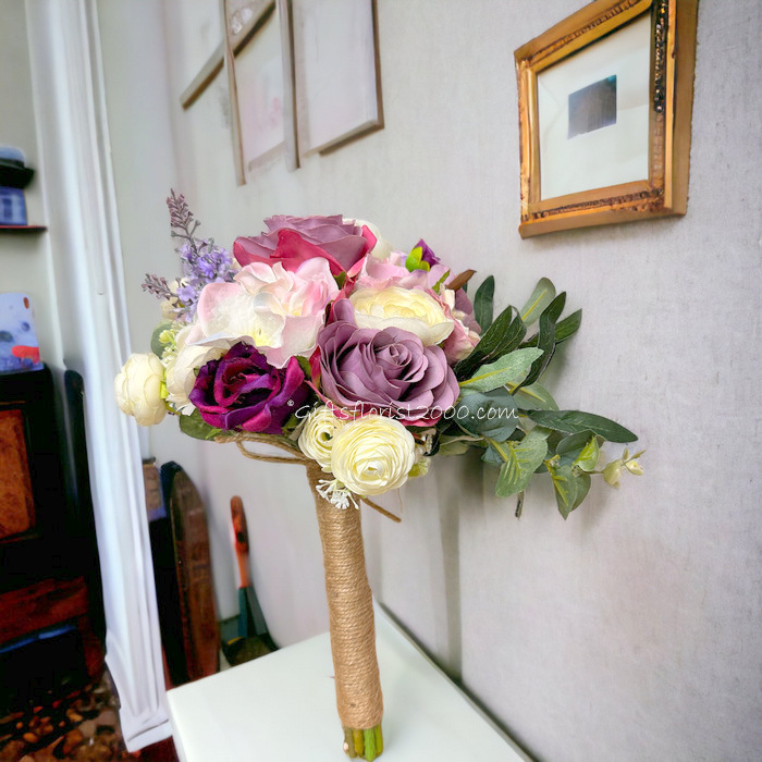 Natural Beauty-Silk Roses Bouquet 2