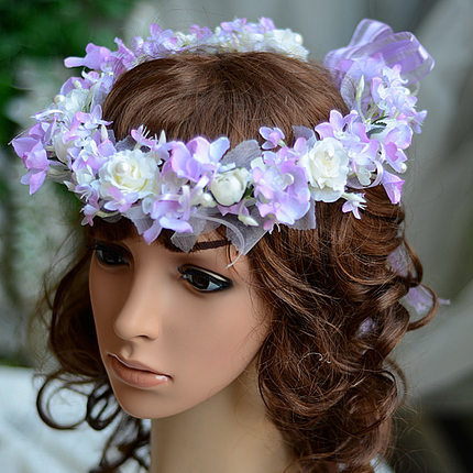 Silk Flowers Hair Bridal Hairpiece 2