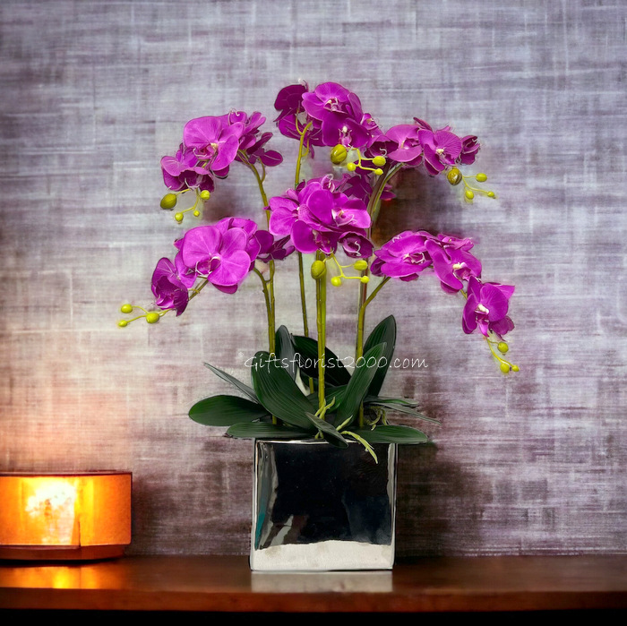 Grand Orchid Elegance- Silk Orchid Arrangement 3