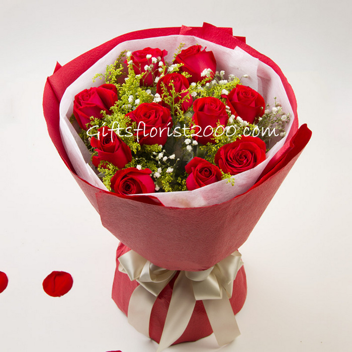 2023VD22-Red Roses Standing Bouquet