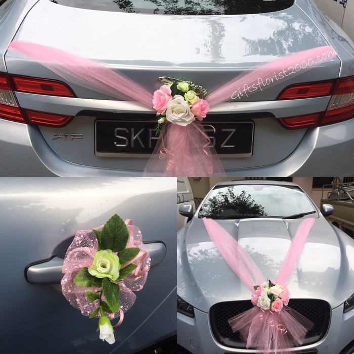 Bridal Car Decoration 15-Beautiful Silk Roses