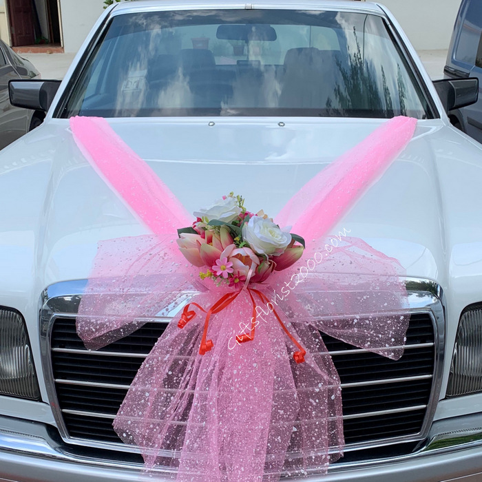 Bridal Car Decoration 25-Artificial Roses & Tulips