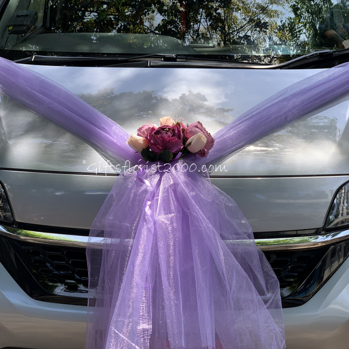 Bridal Car Decoration 29-Stunning Purple