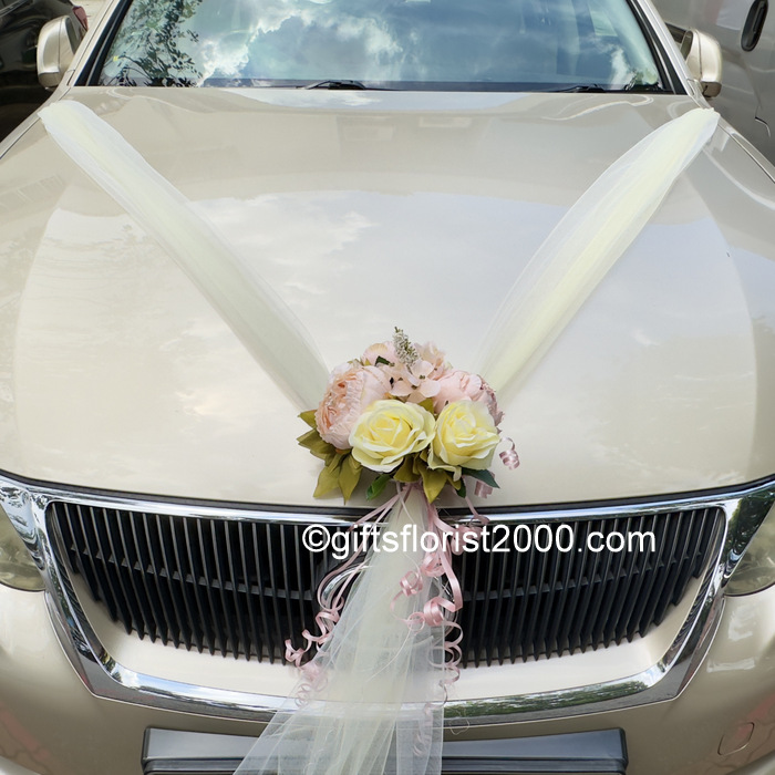 Bridal Car Decoration 2-Peony & Roses