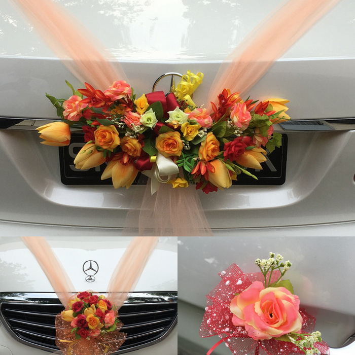 Bridal Car Decoration 5-Tulips & Roses